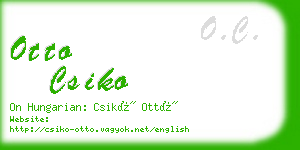 otto csiko business card